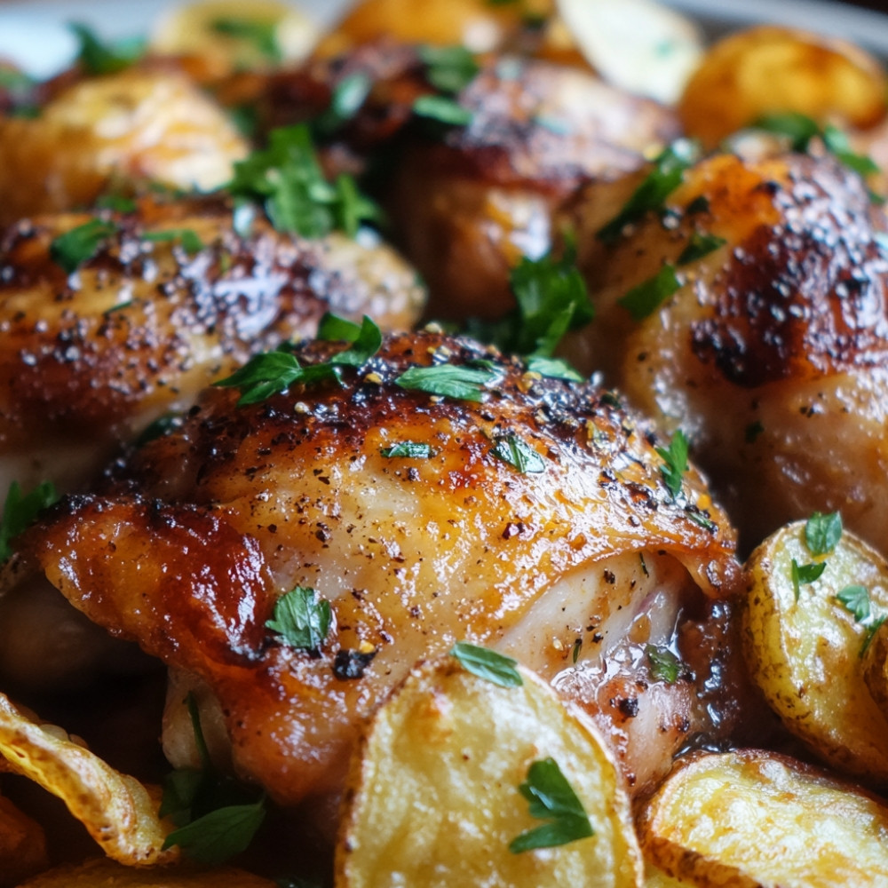 Cuisses de poulet aux chips