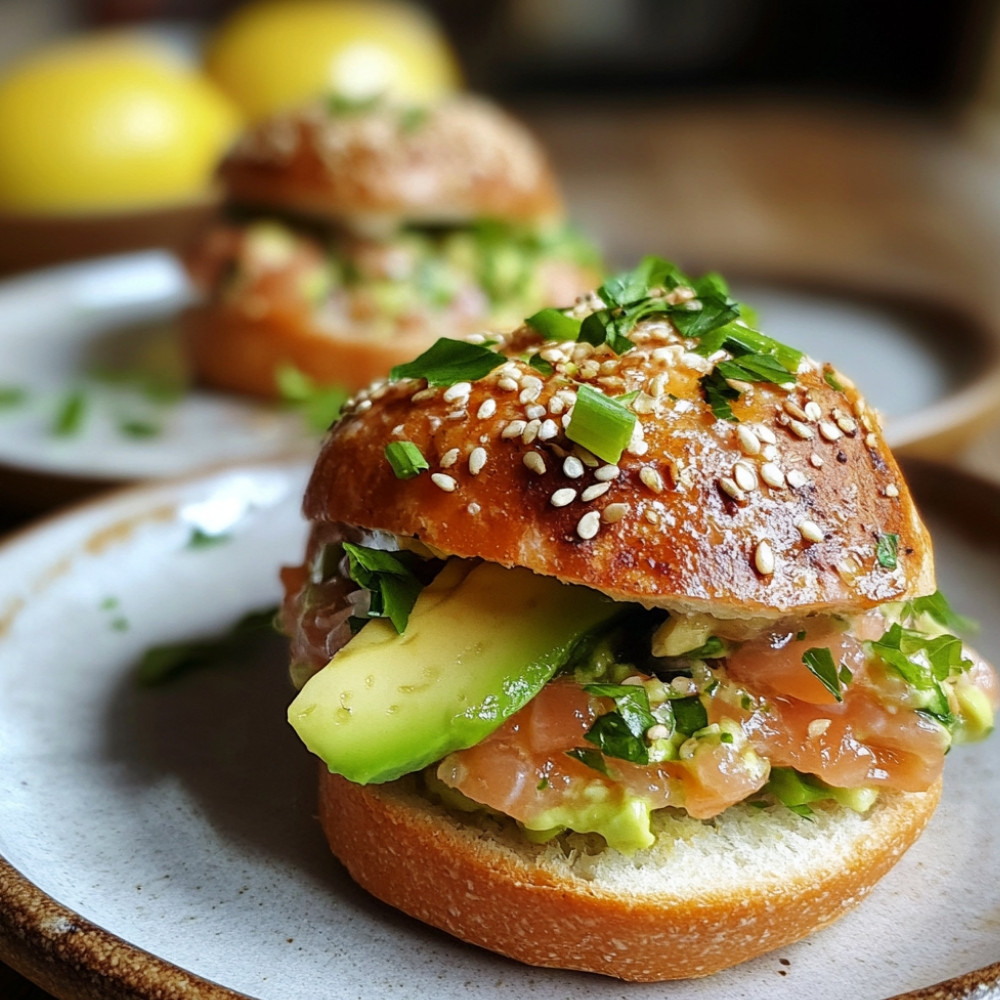 Guedilles au tartare de saumon