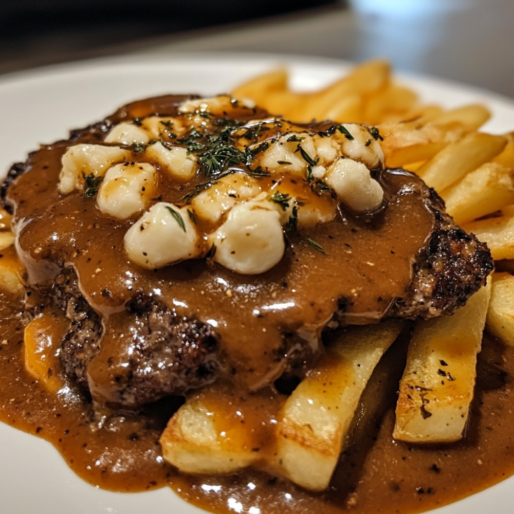 Hamburger steak à la poutine