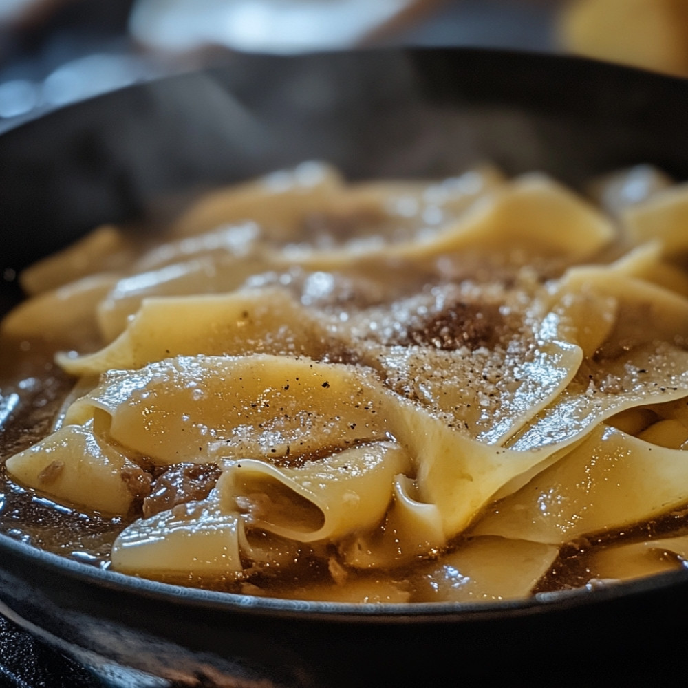 Pappardelles à la fondue chinoise