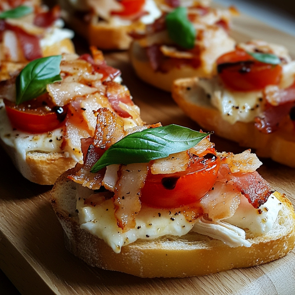 Poulet à la bruschetta et bacon