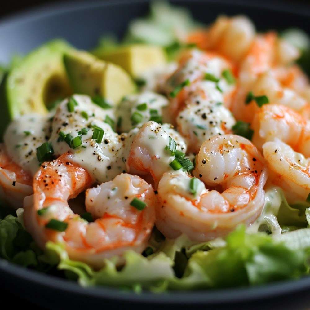 Salade de crevettes crémeuse