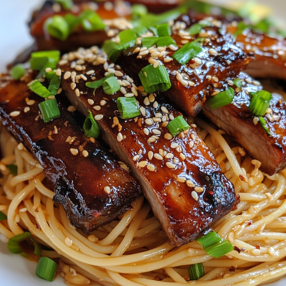 Spaghetti chinois aux côtes levées