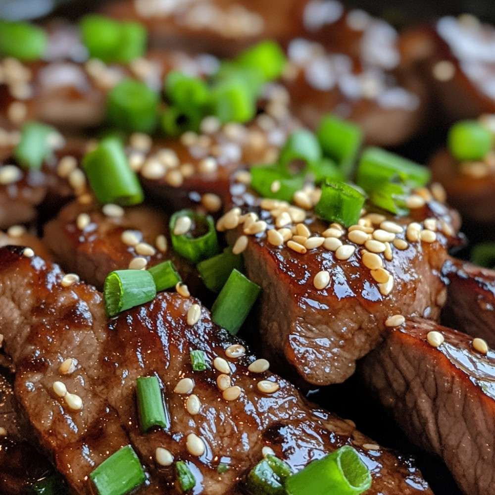 Steaks de boeuf teriyaki au sésame