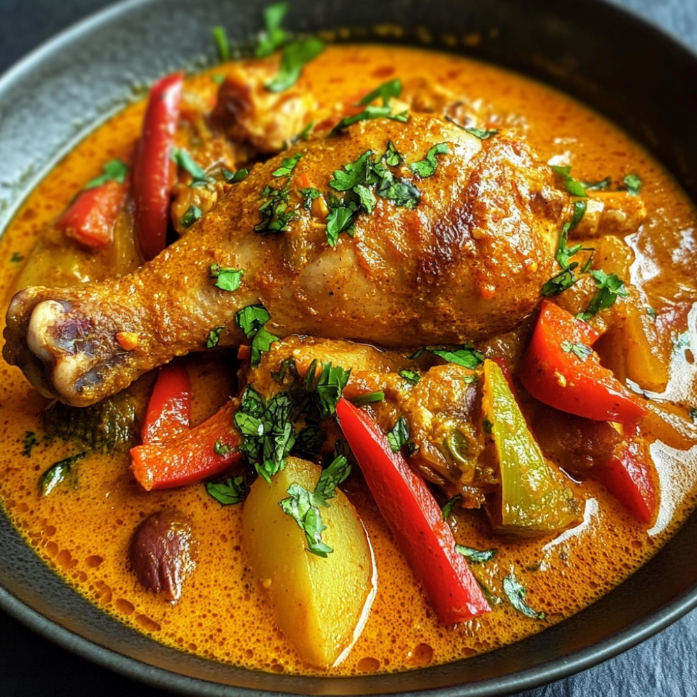 Cari de canard et légumes