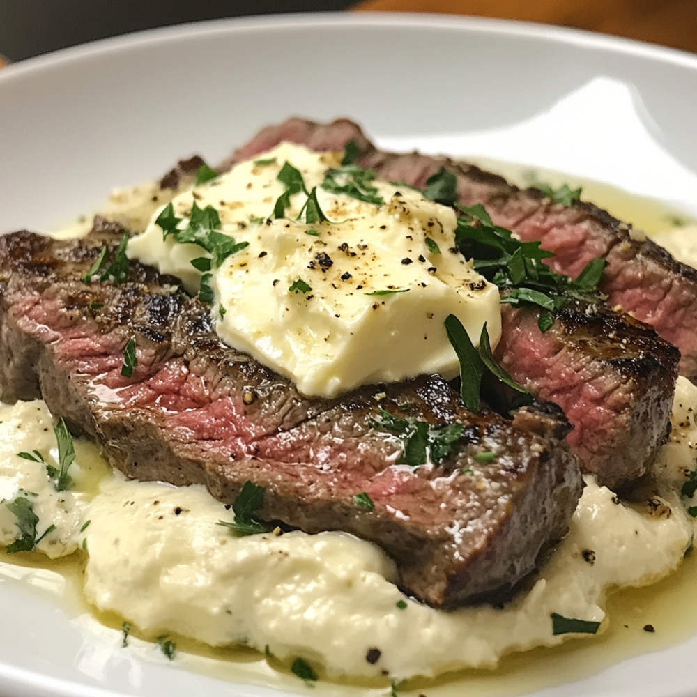 Steak sauce au vin blanc et fromage à la crème