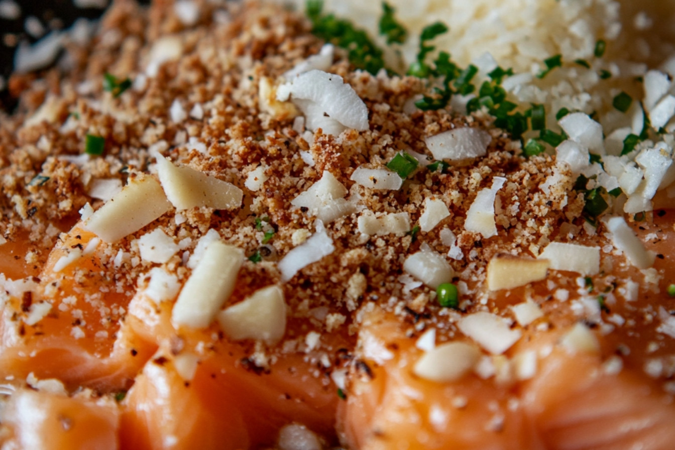 Bouchées de saumon croustillantes à la noix de coco
