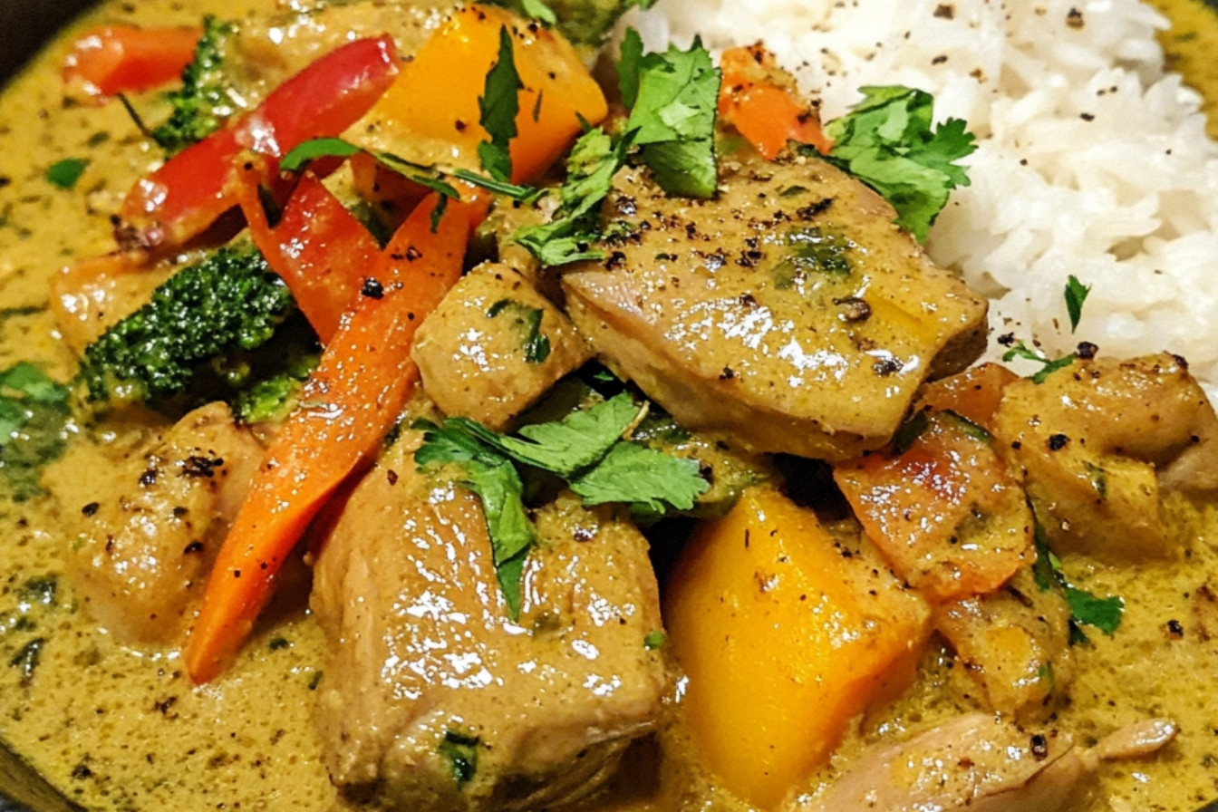 Cari de canard et légumes