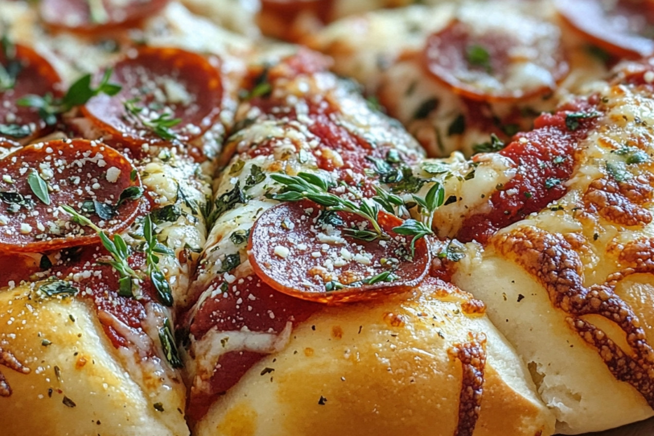 Couronne de pizza au pepperoni