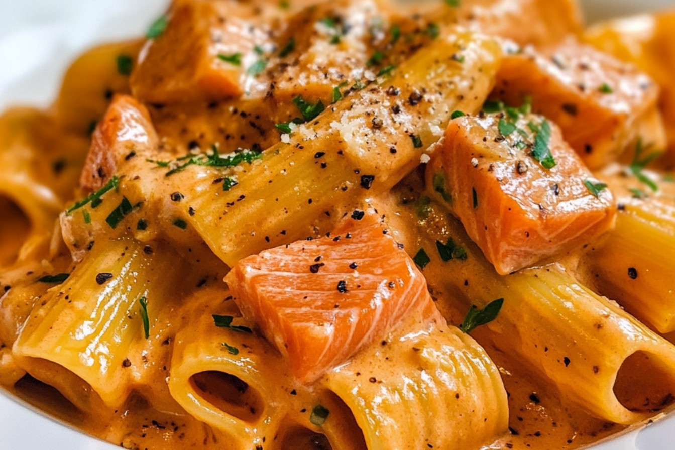 Pâtes fumées sauce rosée à la vodka