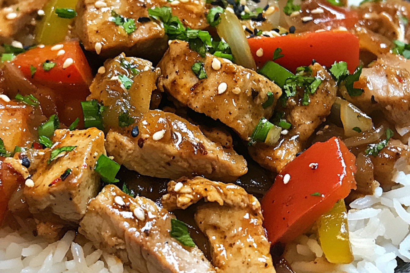 Poêlée de porc et riz à congeler