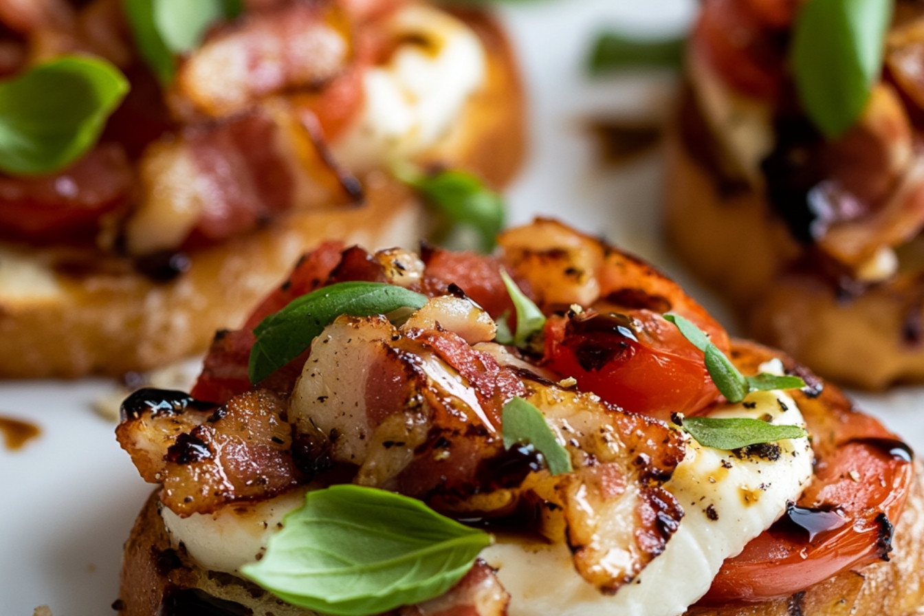 Poulet à la bruschetta et bacon