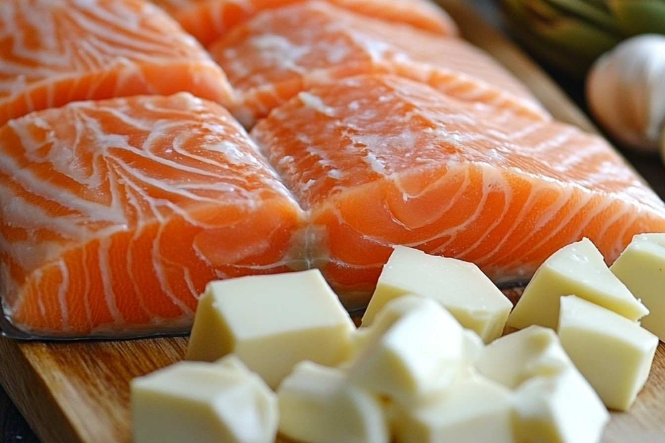 Saumon, artichauts et fromage