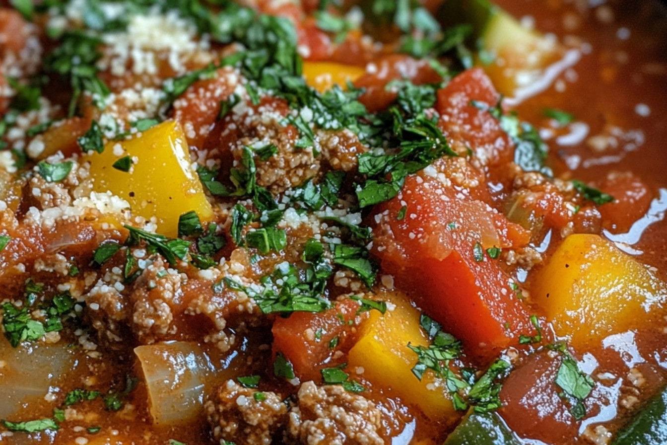 Soupe aux poivrons farcis