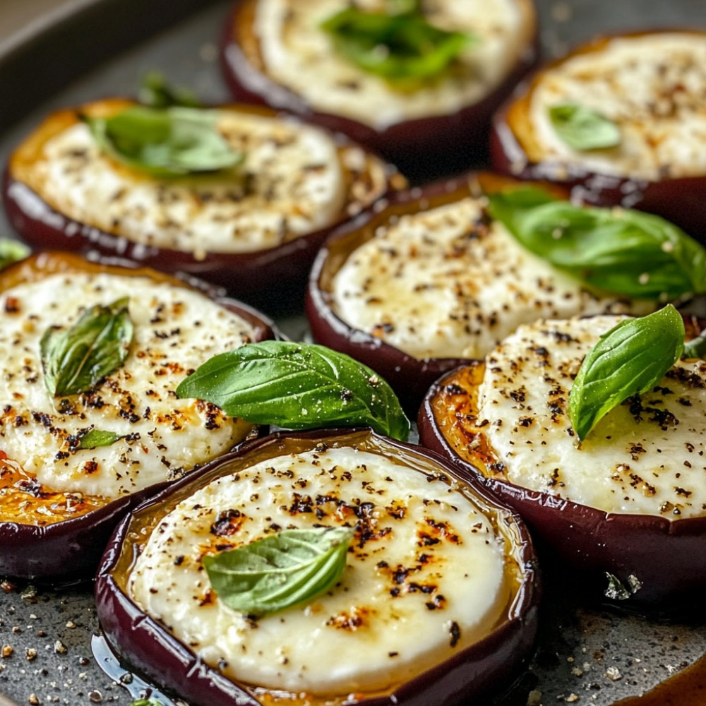 Aubergines grillées à la mozzarella