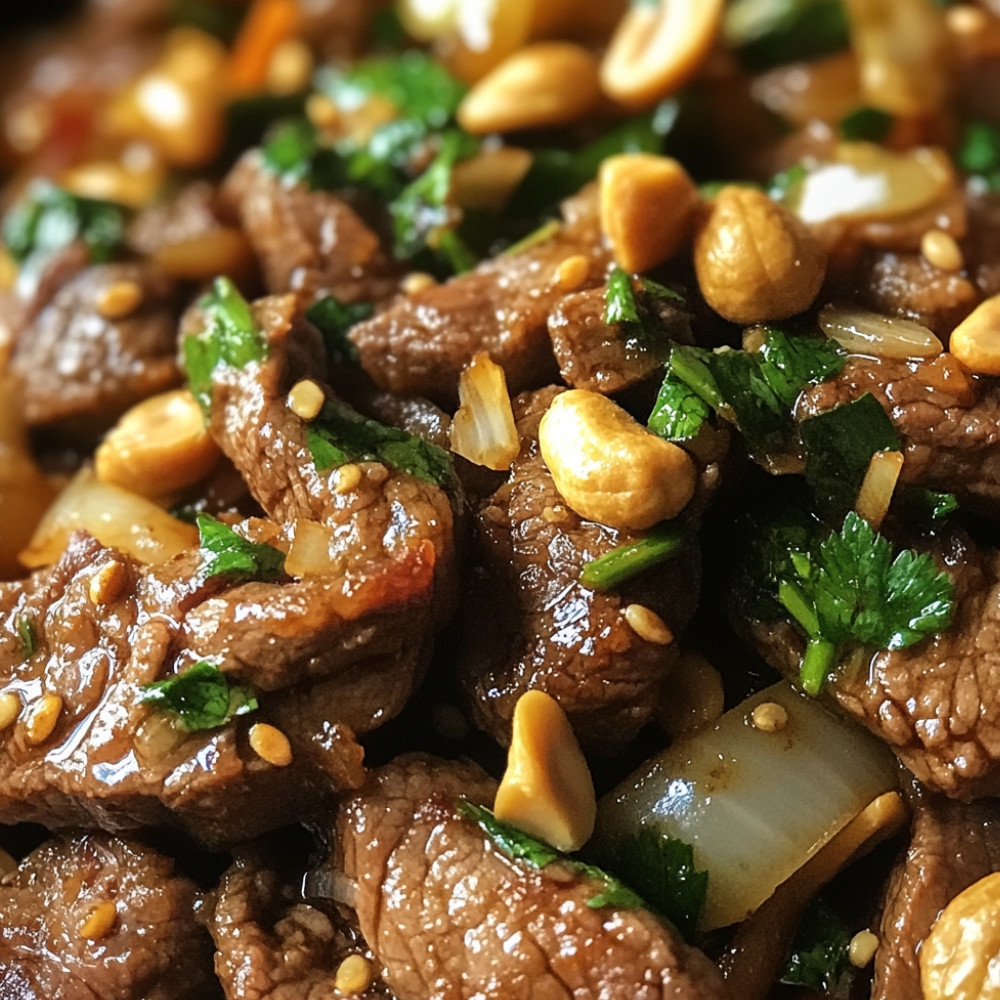Boeuf au tamarin et aux cacahuètes