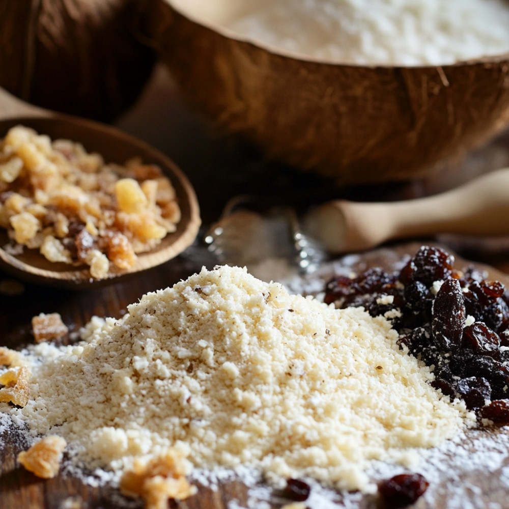 Boulettes de noix de coco et fruits secs