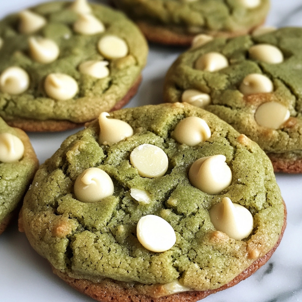 Cookies au matcha et chocolat blanc
