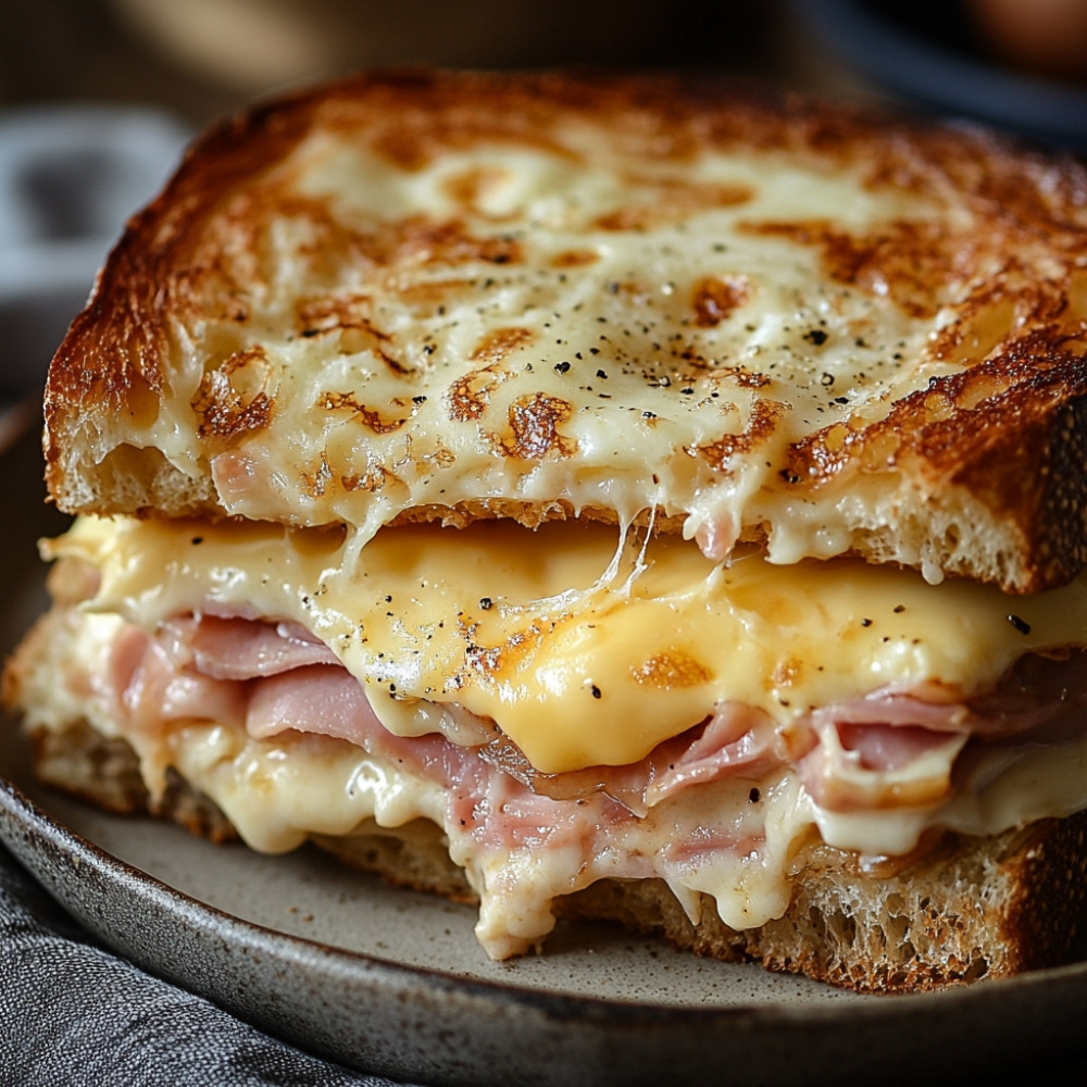 Croque-monsieur au jambon cuit