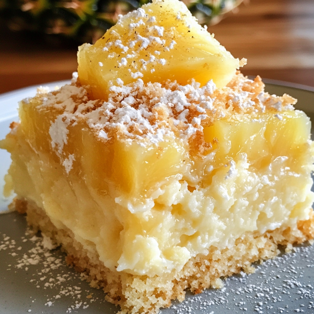 Gâteau au rhum et sauce à l'ananas