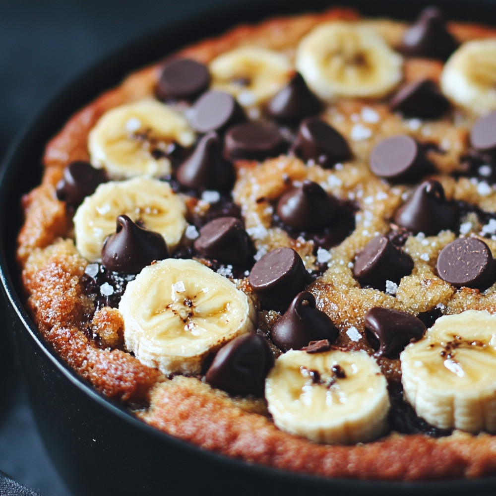 Gâteau au yaourt, bananes et chocolat