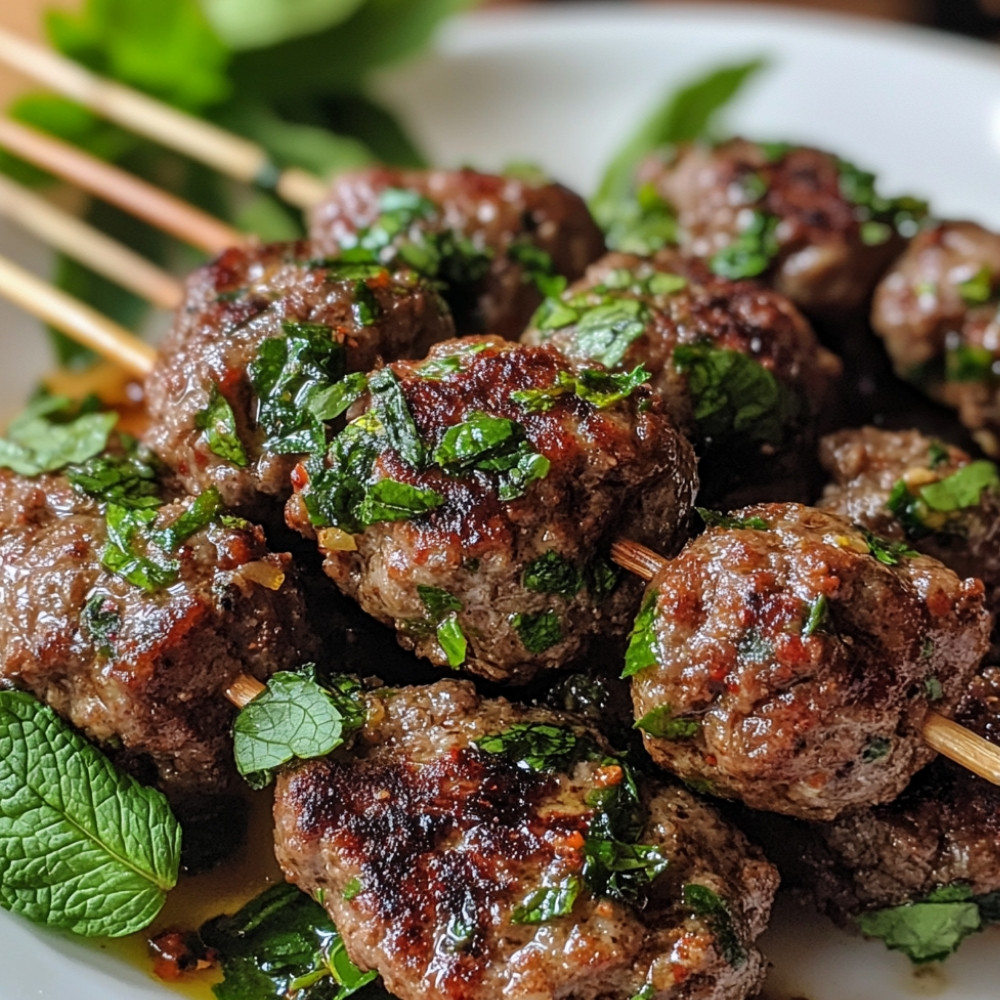 Keftas maison parfumées à la menthe et au basilic