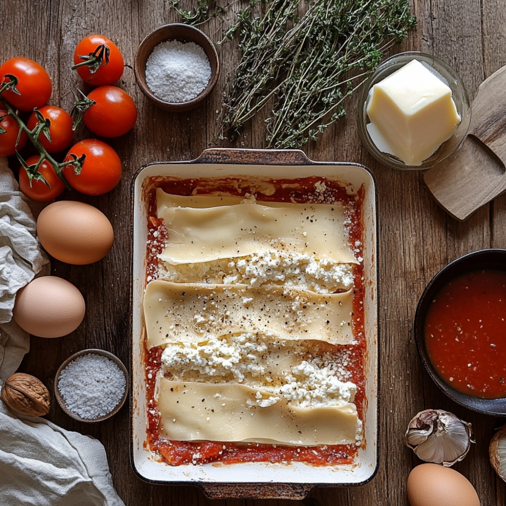 Lasagnes au veau et ricotta aux amandes