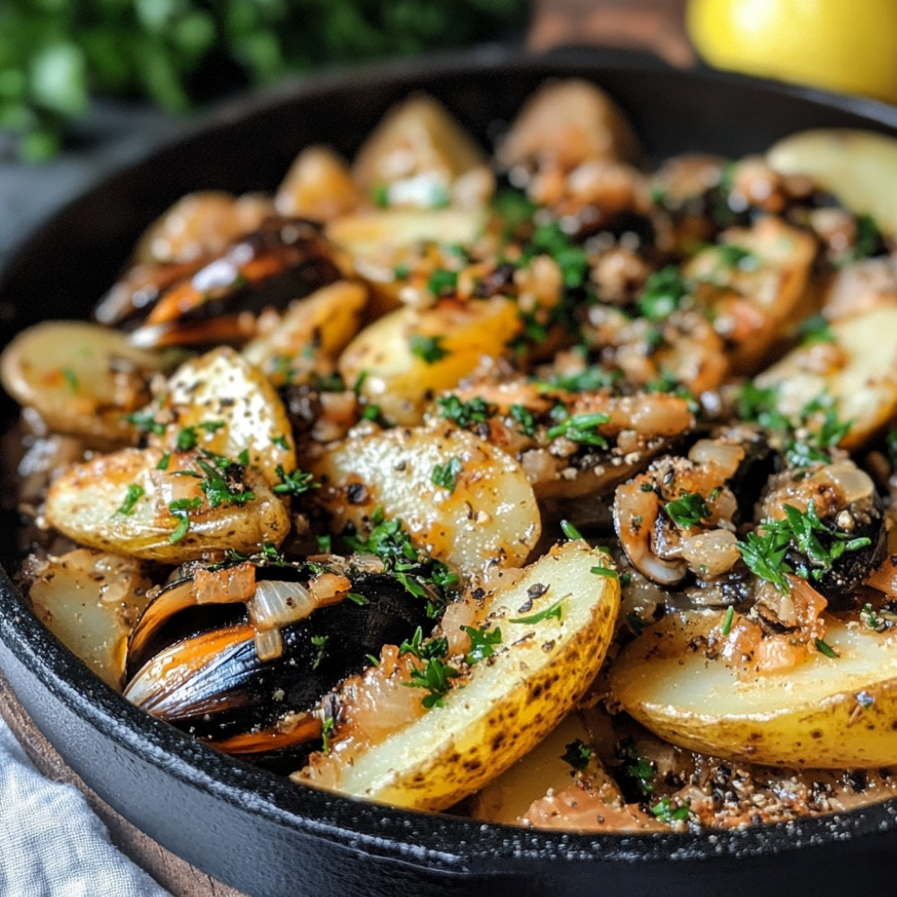 Moules au pastis et frites