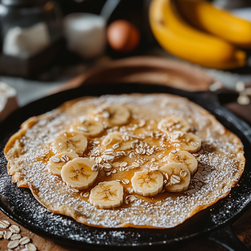 Pancakes banane et flocons d'avoine