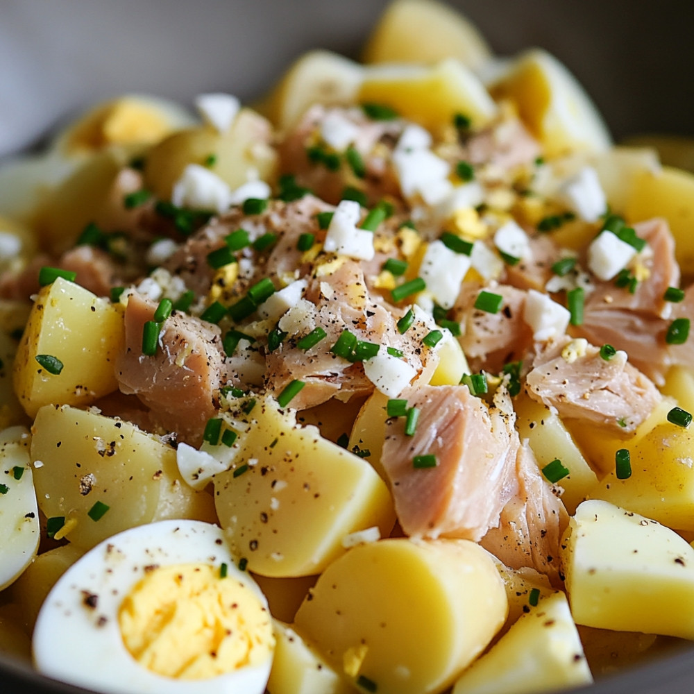 Salade d'endives, pommes de terre et thon