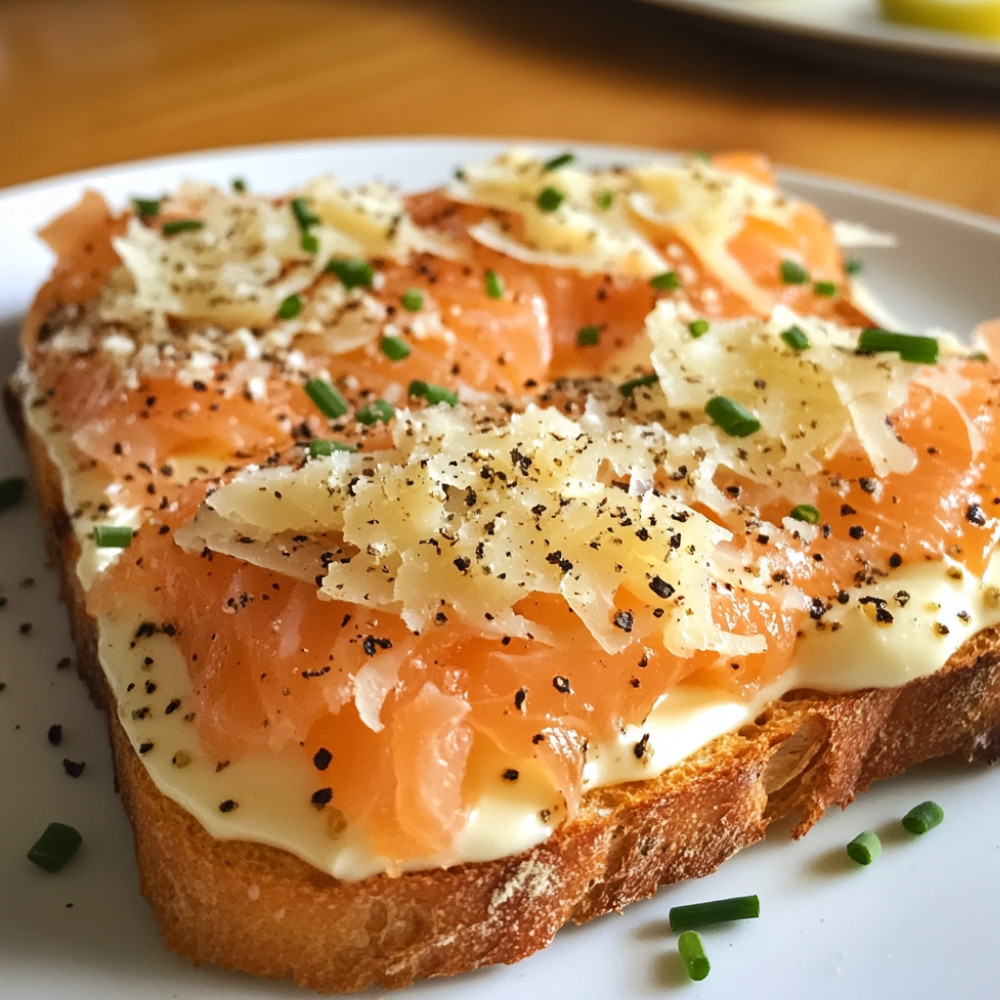 Croque monsieur saumon Boursin