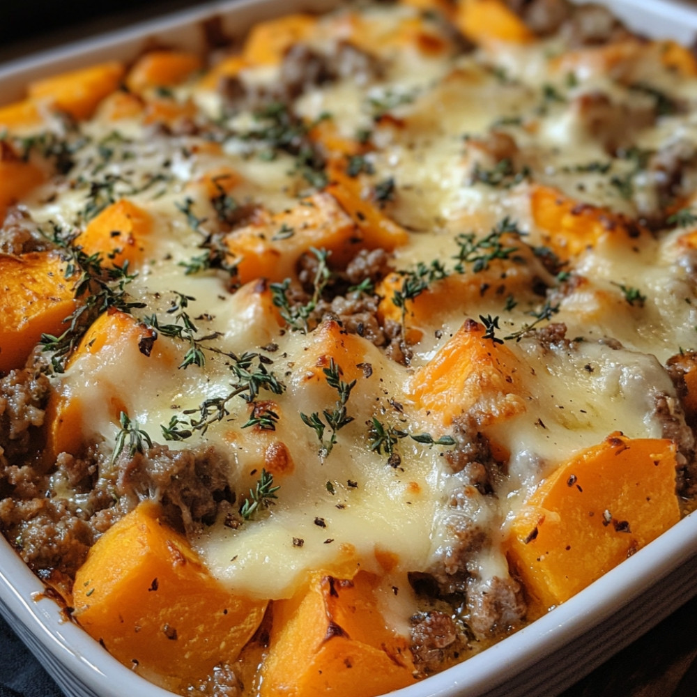 Gratin de haché et patate douce