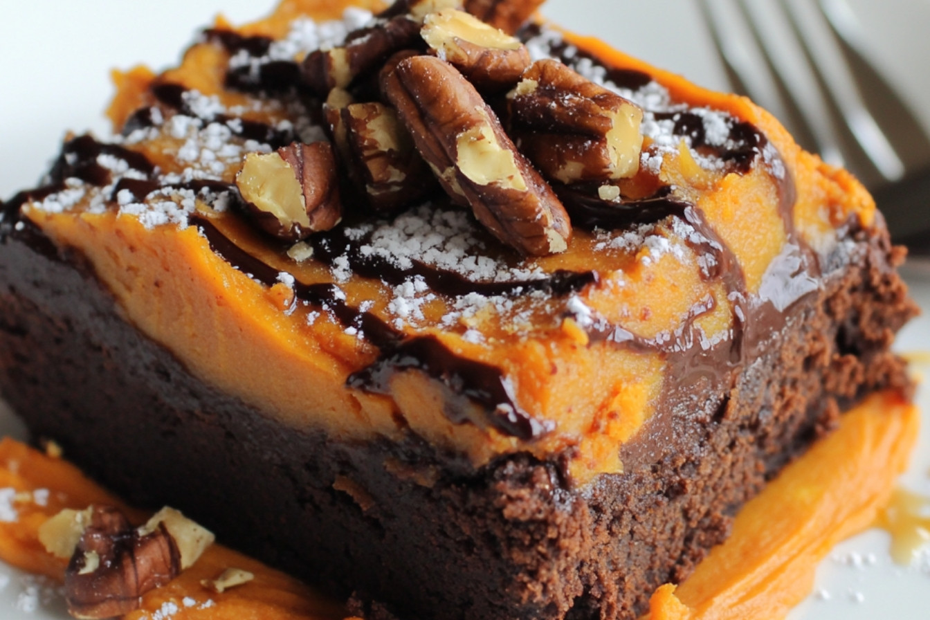 Brownie à la patate douce vegan