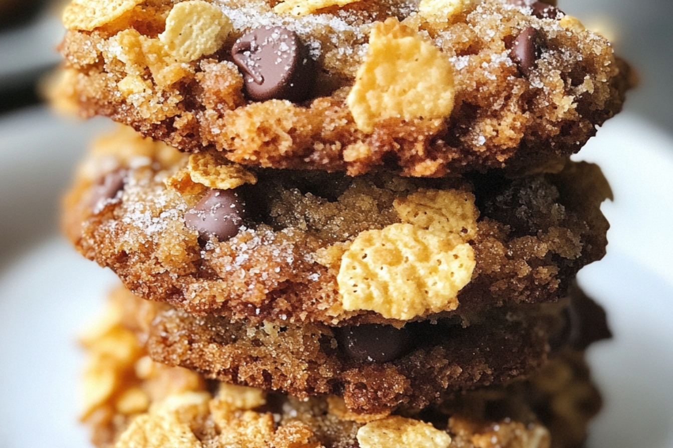 Cookies au chocolat et cornflakes