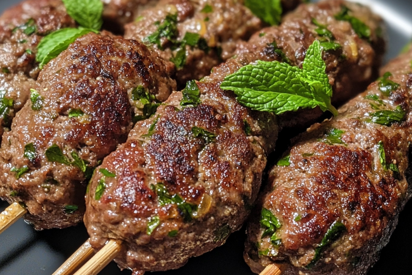 Keftas maison parfumées à la menthe et au basilic