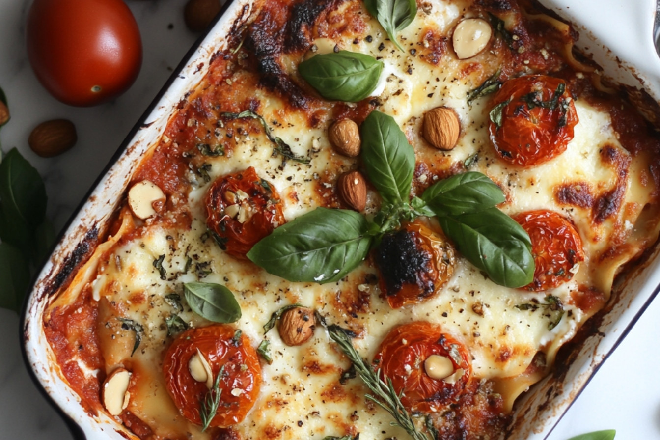 Lasagnes au veau et ricotta aux amandes