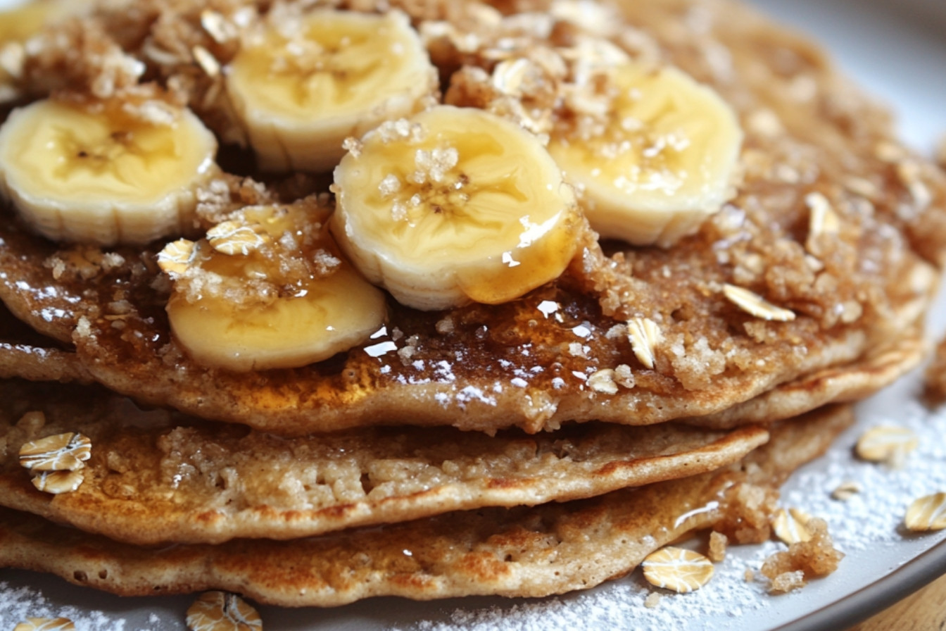 Pancakes banane et flocons d'avoine