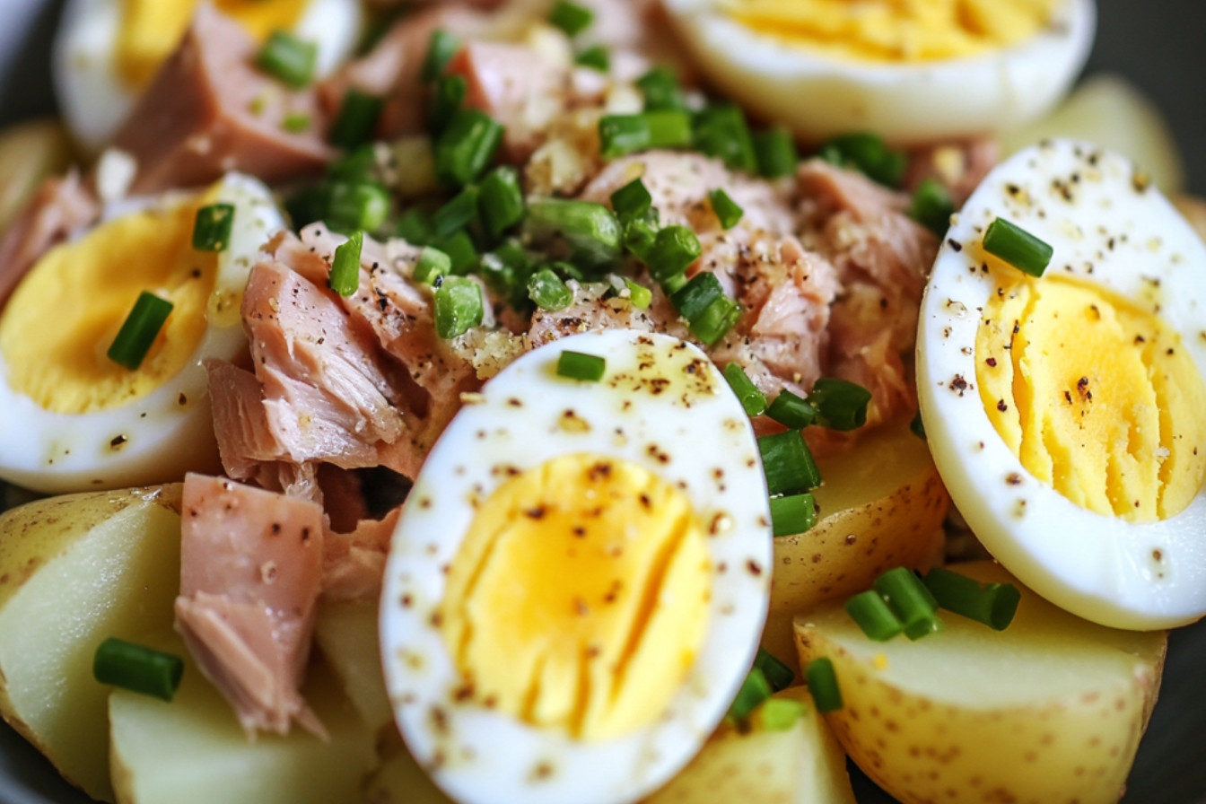 Salade d'endives, pommes de terre et thon