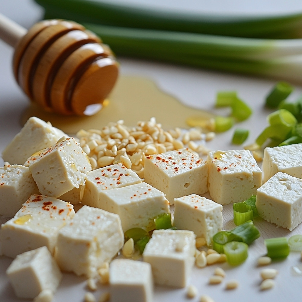 Bâtonnets de tofu au miel épicé