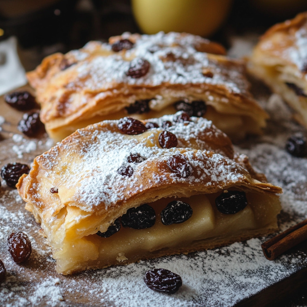 Beignets escargots aux pommes et raisins au rhum