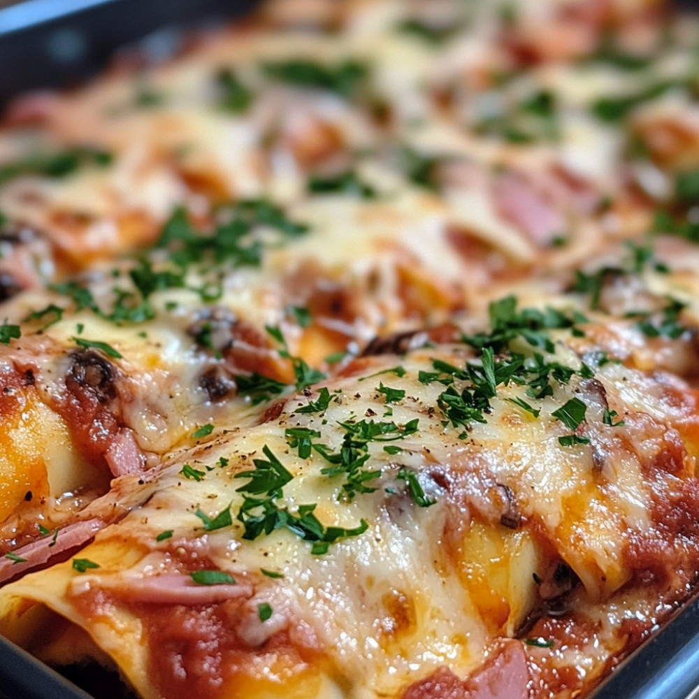 Cannellonis au jambon et champignons