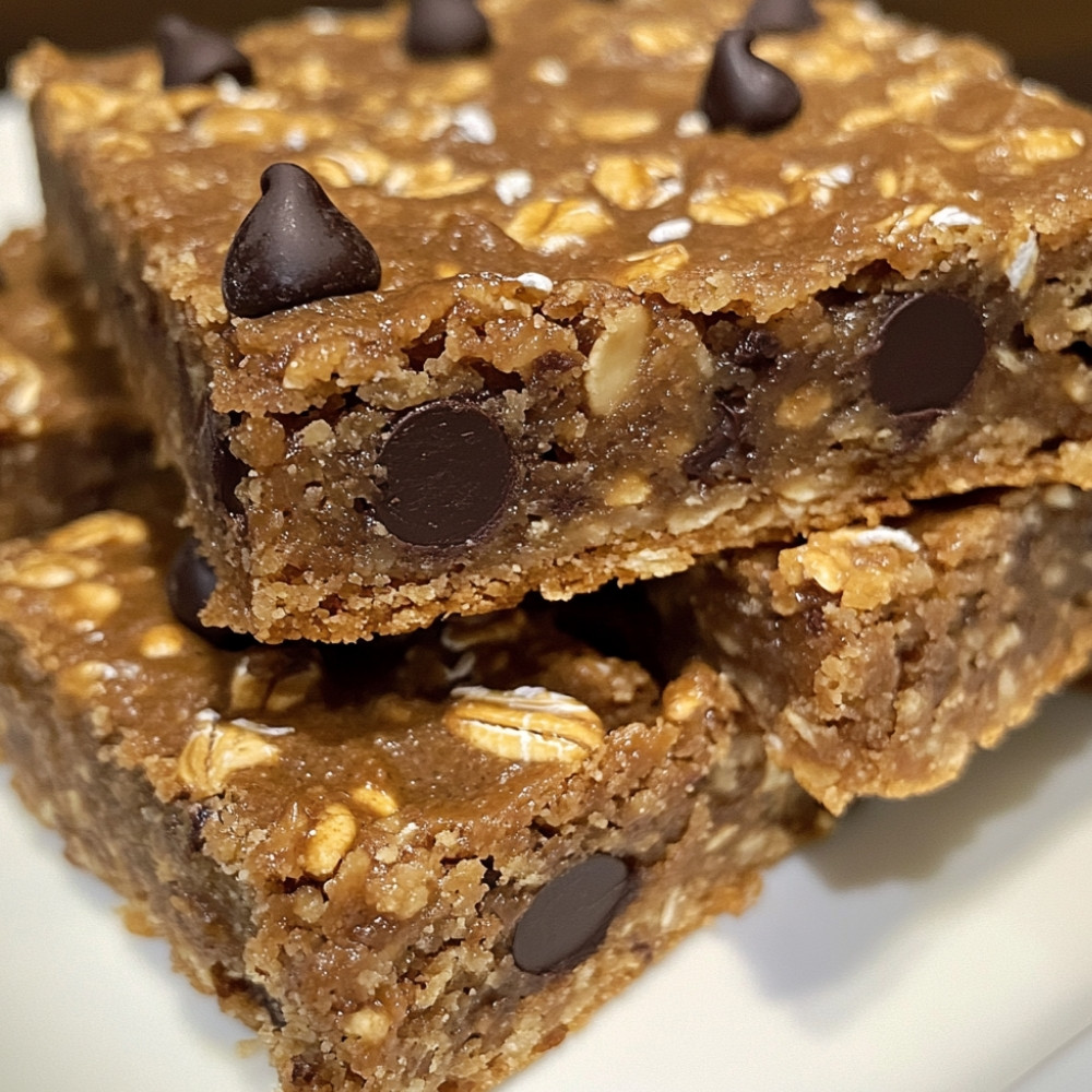 Carrés aux beurres d'arachides à l'avoine