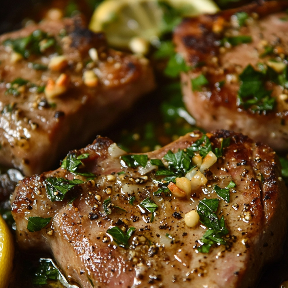 Côtelettes de porc à la grecque