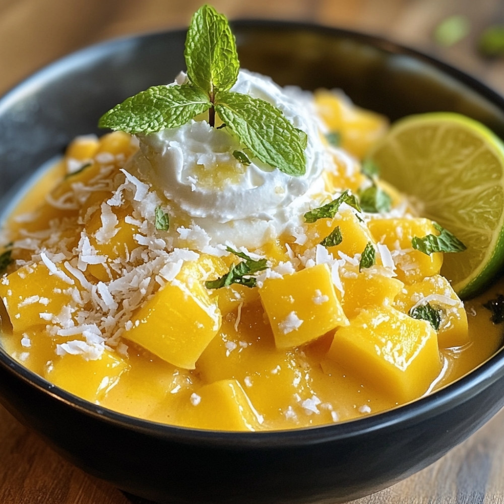 Crème mangue et coco
