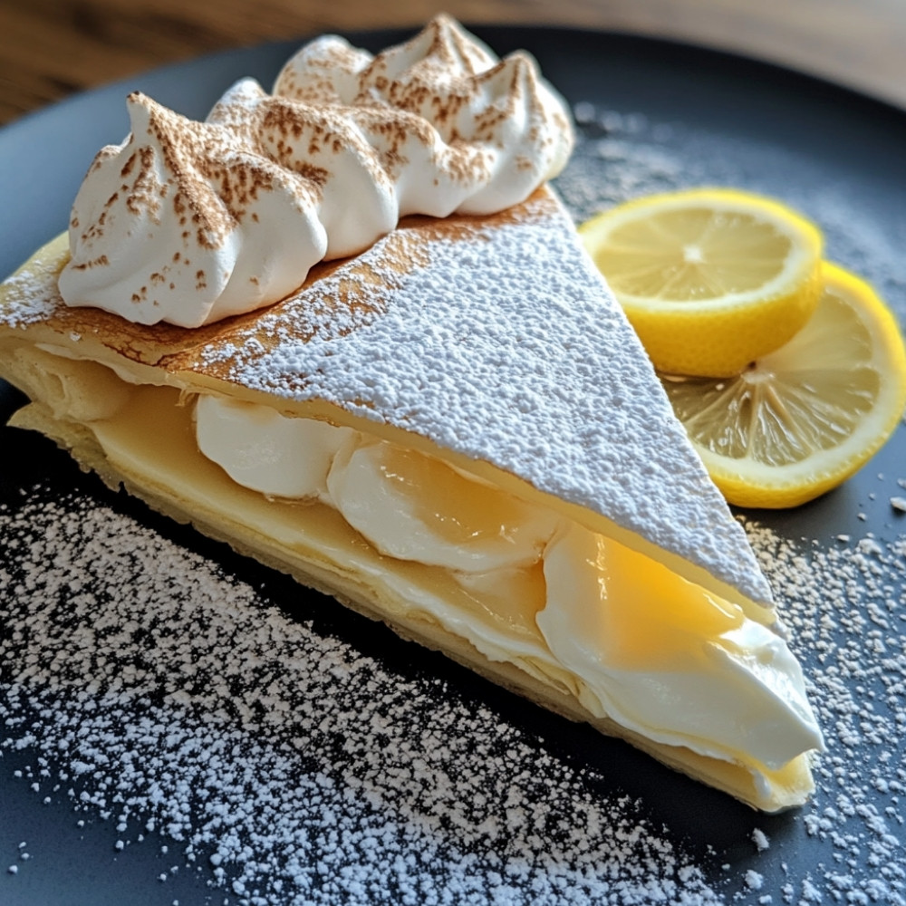Crêpe façon tarte au citron meringuée