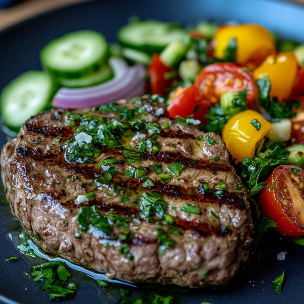 Filet de limande grillé et salade de légumes