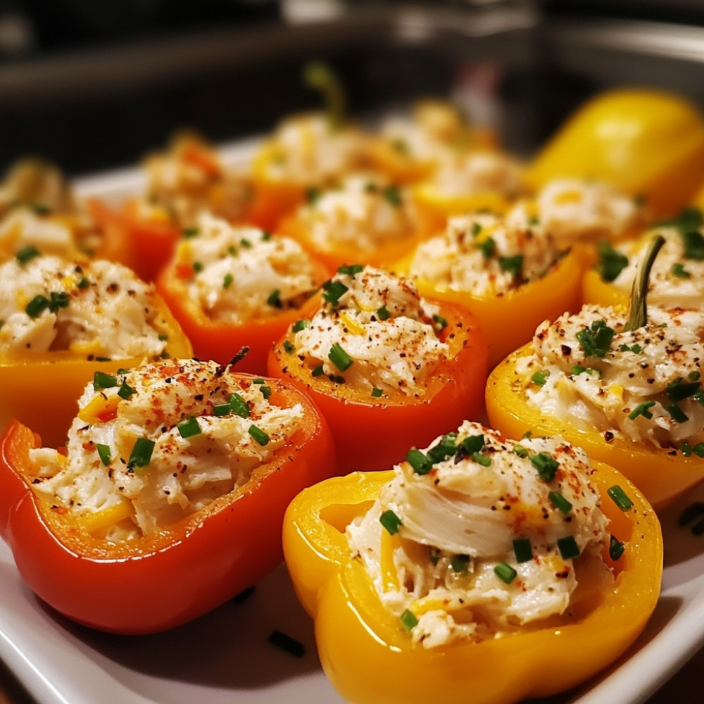 Mini poivrons farcis au crabe