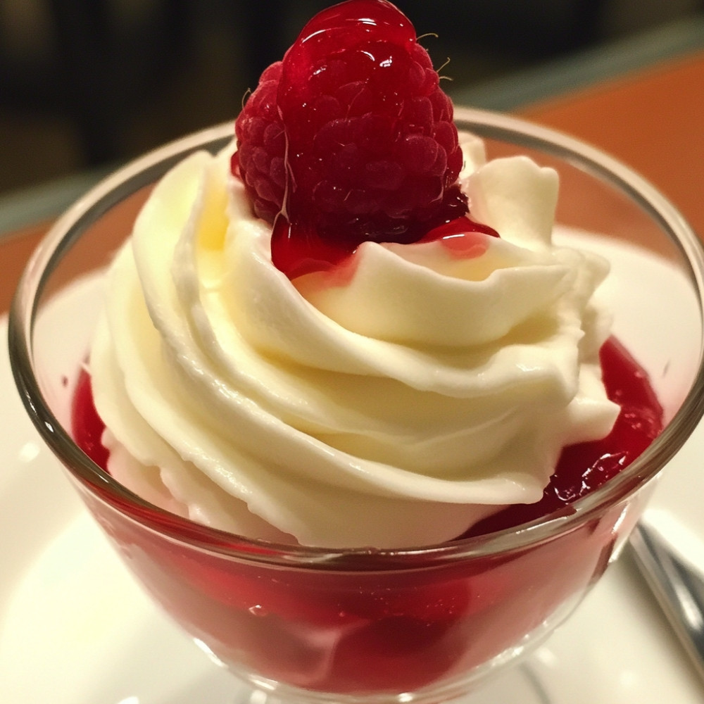 Mousse de crème aux fruits rouges