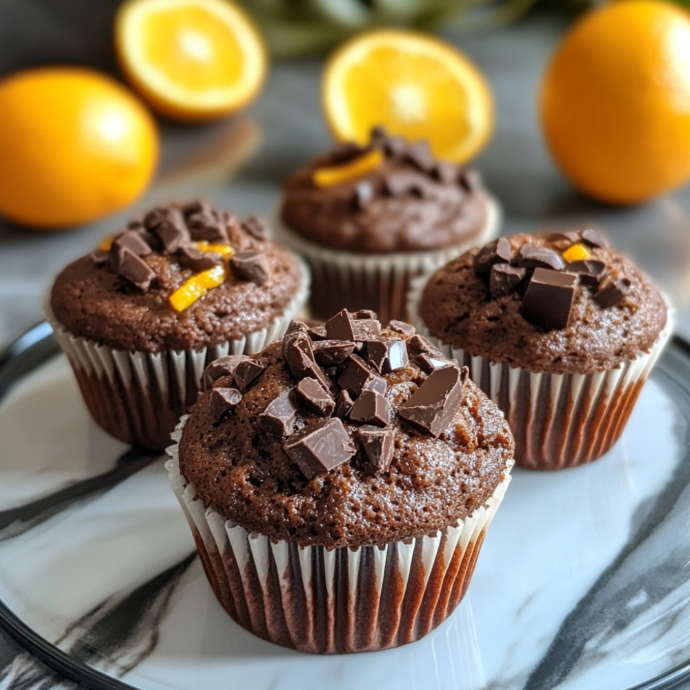 Muffins orange et chocolat noir