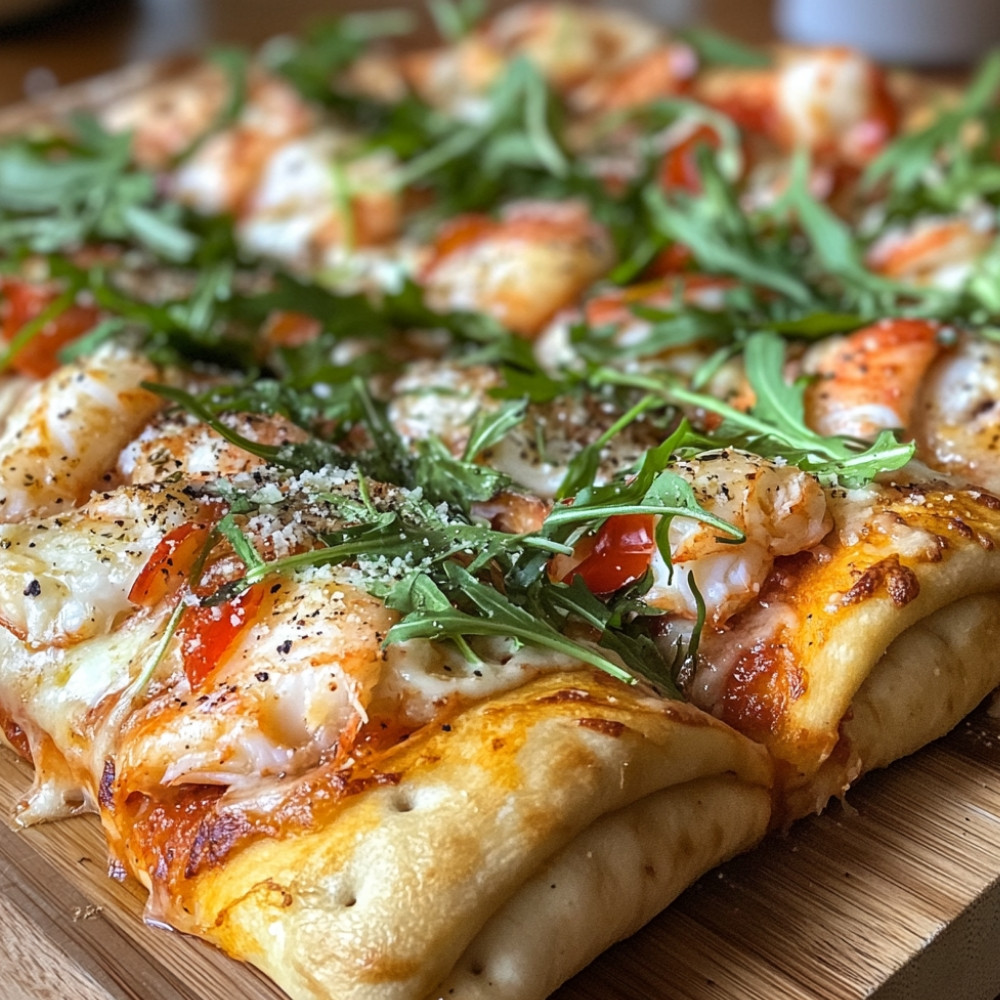 Pizza au homard style lobster roll